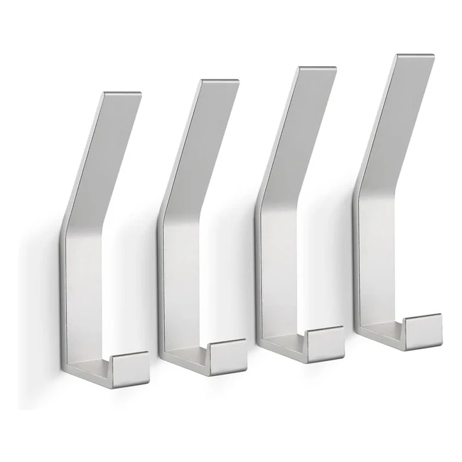 Patres Porte Manteau Mural Moderne - 4 pcs Crochets Doubles Forte Capacite de 