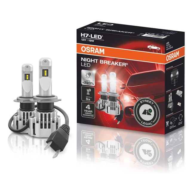 OSRAM Night Breaker H7 LED - Bis zu 220 mehr Helligkeit - Erstes legales LED H7