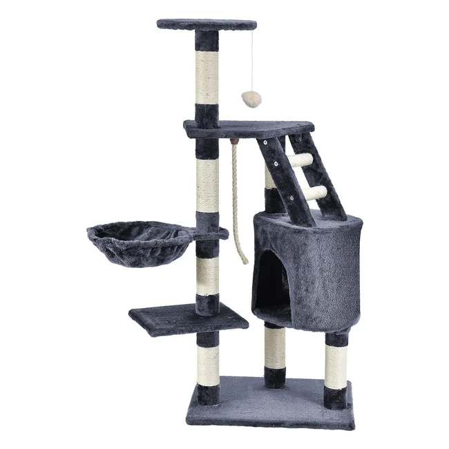 Sams Pet Kratzbaum Buffy - Mittelhoch 118cm - Kletterbaum fr Katzen - Sisalst