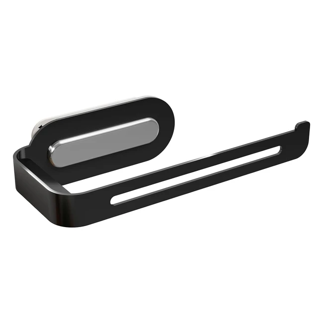Taili Matte Black Toilet Paper Holder - Self Adhesive Wall Mount - No Drilling -