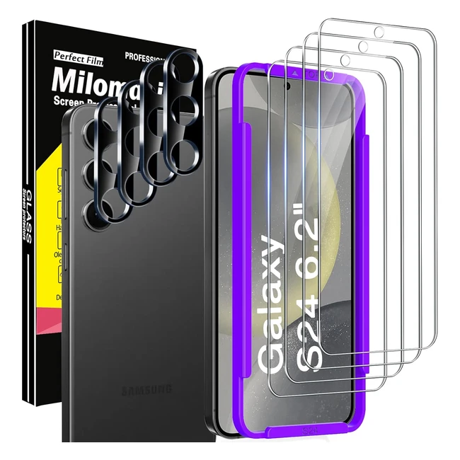 Protection Verre Tremp Samsung Galaxy S24 5G - 4 Pièces Ultra-mince HD Clarity