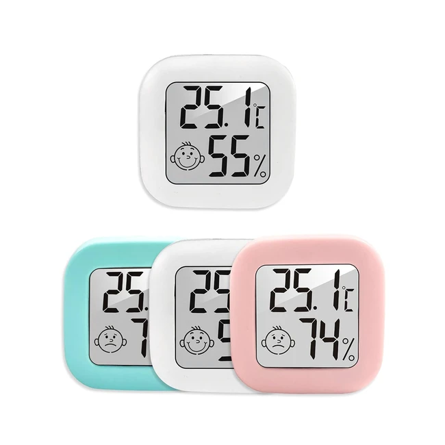Thermomètre Hygromètre Intérieur Digital Mini Maison - Blancs Rouges Bleus