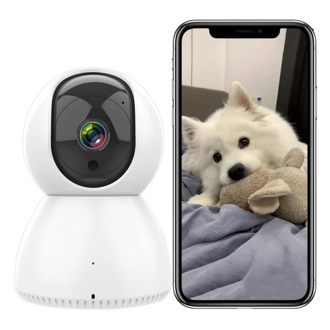 Caméra Surveillance WiFi Intérieur 1080P IP 360 Pantilt - Antela - Vision Nocturne - Suivi de Mouvement - Audio Bidirectionnel