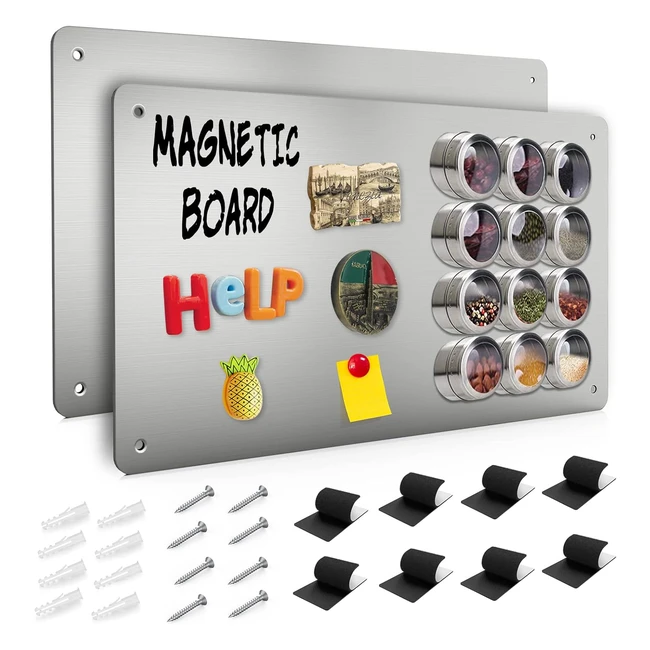 Lavagna Magnetica Raweao 30x45x008 cm Ultra Sottile Acciaio Inox