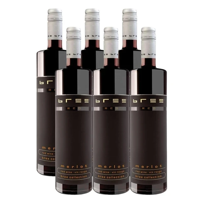 BREE Merlot Frankreich IGP 6 x 0,75L - Intensive Aromen, praktischer Drehverschluss