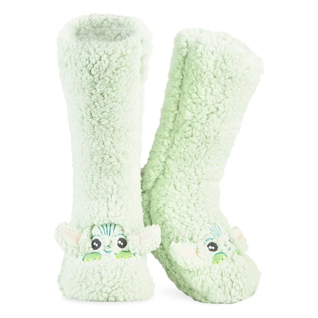 Calze Pantofola Donna Disney Antiscivolo Pile - Regalo Stitch Minnie Baby Yoda