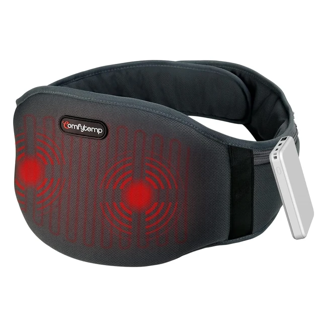Comfytemp Ceinture Chauffante Sans Fil - Massage Vibrant - 3 Niveaux de Chaleur
