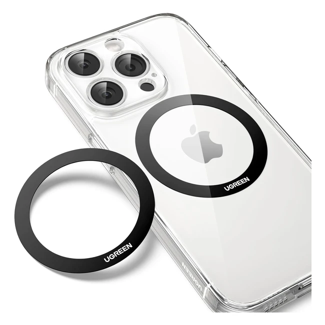 UGREEN 2er Set Metallringe mit 3m Klebeband für die Befestigung am Auto Handyhalter kompatibel mit Magsafe 2 runde Klebeplatten Dicke 0,65mm