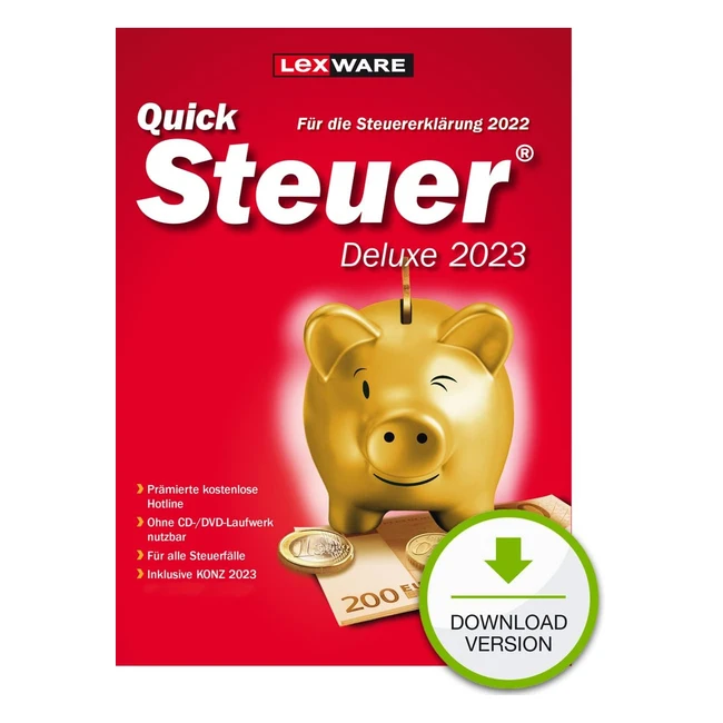 QuickSteuer Deluxe 2023 - Steuererklrung fr 2022 - PC Download