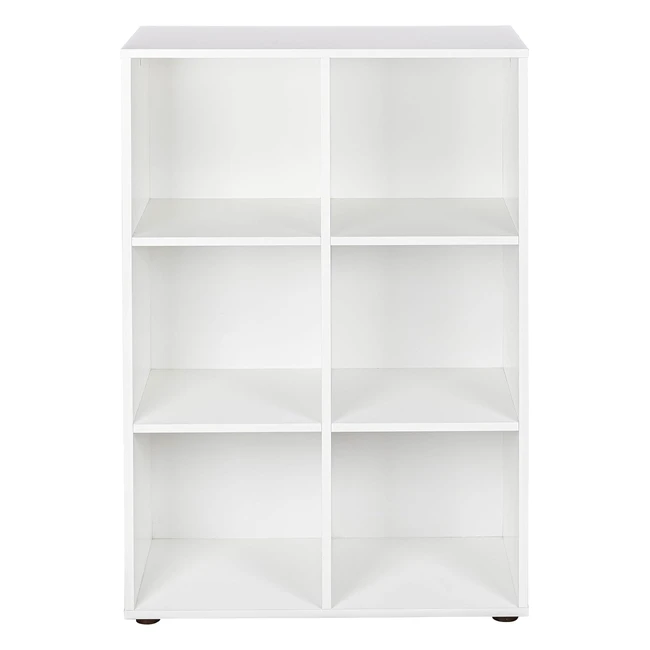 Inter Link Bcherschrank Regal mit 6 Fchern - Nuoro 6 - Wei