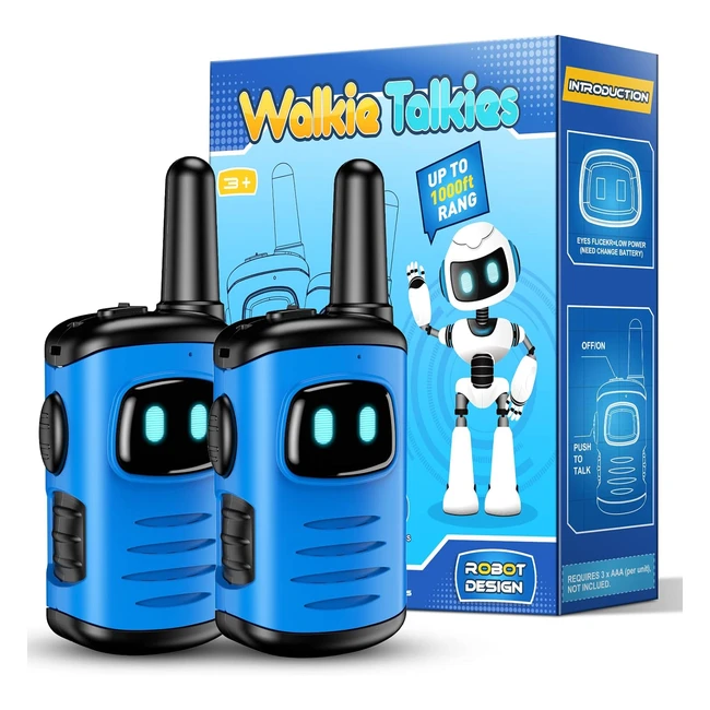 Eutoyz Walkie Talkie Kids Toys for 3-8 Year Old Boys Outdoor Camping Accessories Blue