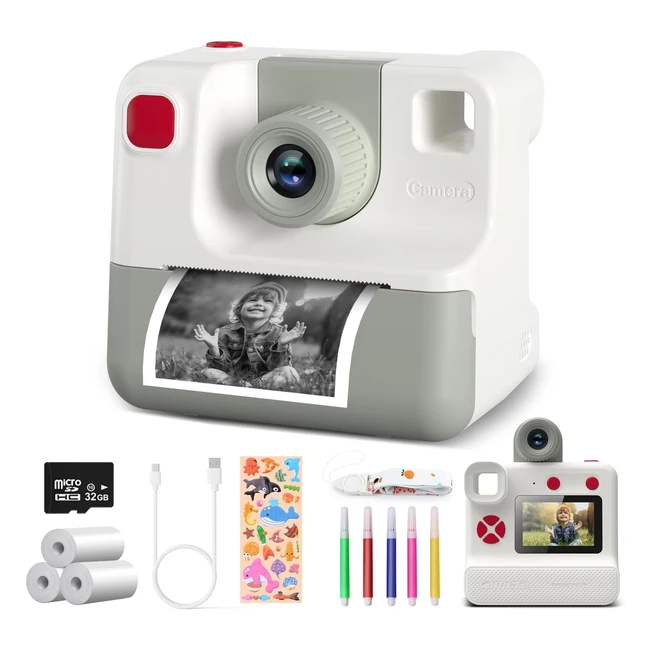 Macchina Fotografica Istantanea Bambini 24 1080P - Regalo per Ragazzi e Ragazze 