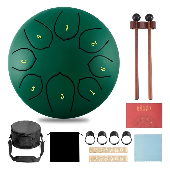 Handpan Drum 6 Pulgadas 8 Tonos Acero Aleación Tambor Percusión Yoga Meditación