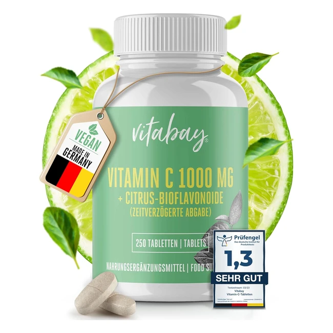 Vitamin C 1000 mg Bioflavonoide Timereleased Vegan Tabletten - Vitabay
