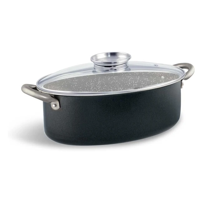 Casseruola ovale Biostone 32x21 cm 5L - Pensofal - Antiaderente - Induzione