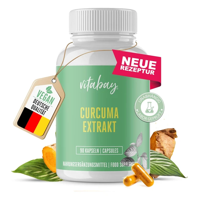Curcumin Bioperin 500mg Vegan Curcuma C3Complex Curcuma Longa Root - Hochdosiert & Vegan - Stärkung & Stabilität