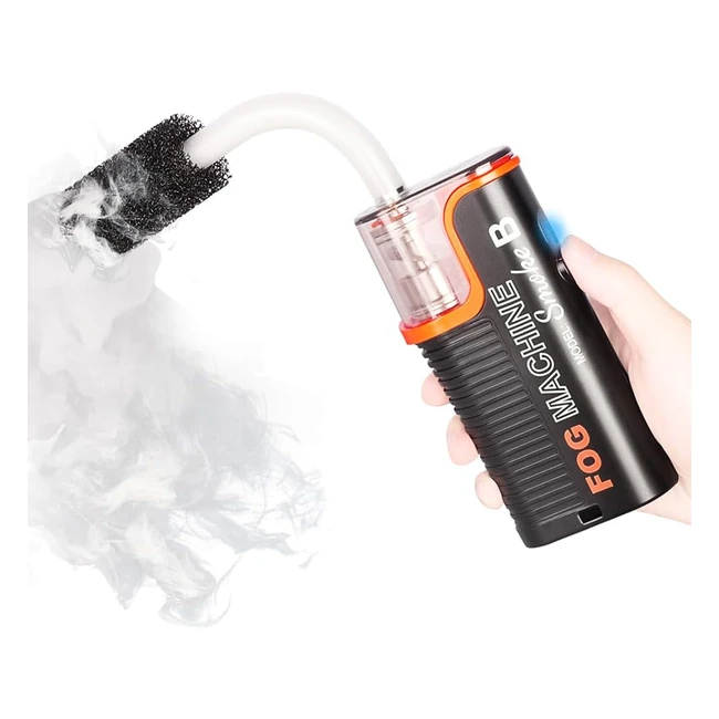Lensgo Smoke B Handheld Fog Machine - Remote Control - Photography - Outdoor Events - Parties - Stage Effects - Halloween - Weddings - Black