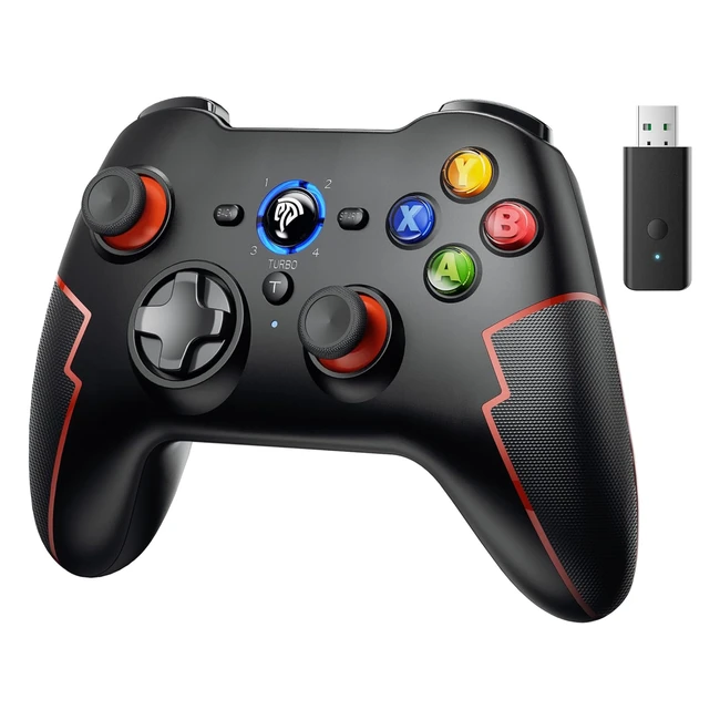 Mando Gaming EasySMX 24GB Bluetooth PC PS3 Inalámbrico con Trigger Hall Turbo Vibración Batería Incorporada