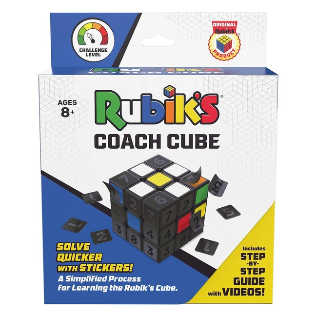 Rubik's Coach Cube 3x3 Stickers Guide Stress Relief Fidget Toy