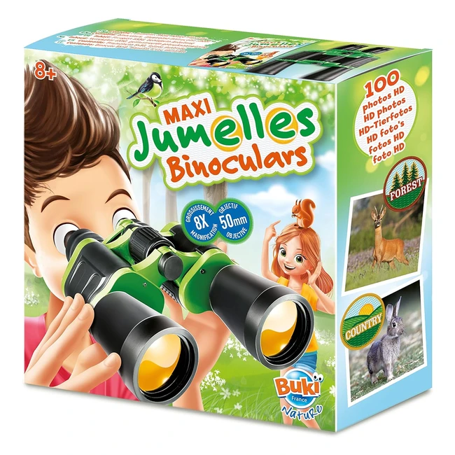 Buki BN010 Maxi Prismáticos con Rueda de Enfoque - Ideal para Niños de 8 Años