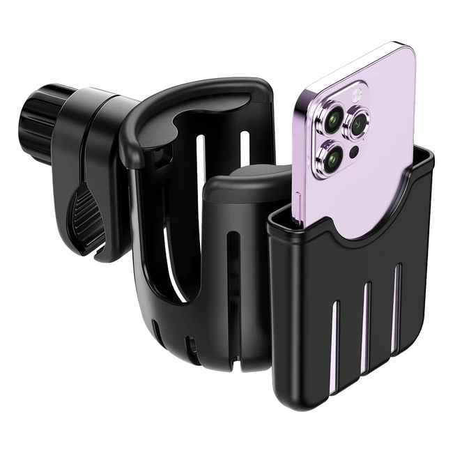 Universal Pram Cup Holder for Mum - Guiseapue - Ref: 123456 - Phone Holder - Anti-Slip Design