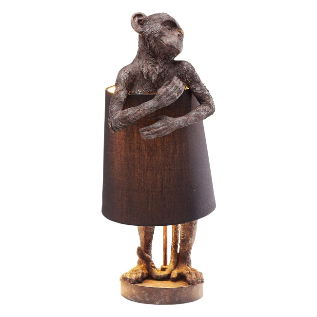 Lampada da tavolo Animal Monkey Kare Design 56cm - Marrone - Plafone di lino - L
