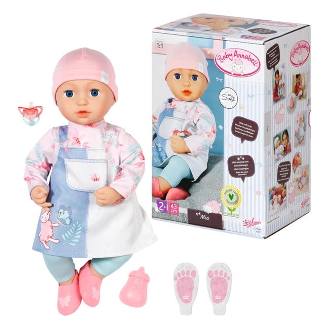 Bambola Baby Annabell Mia 43cm - Promuove Empatia e Abilit Sociali - Include A