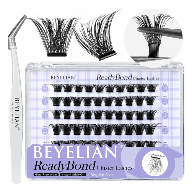 Pestañas Postizas Beyelian Autadhesivas D Curl 72 Pcs - Kit Completo