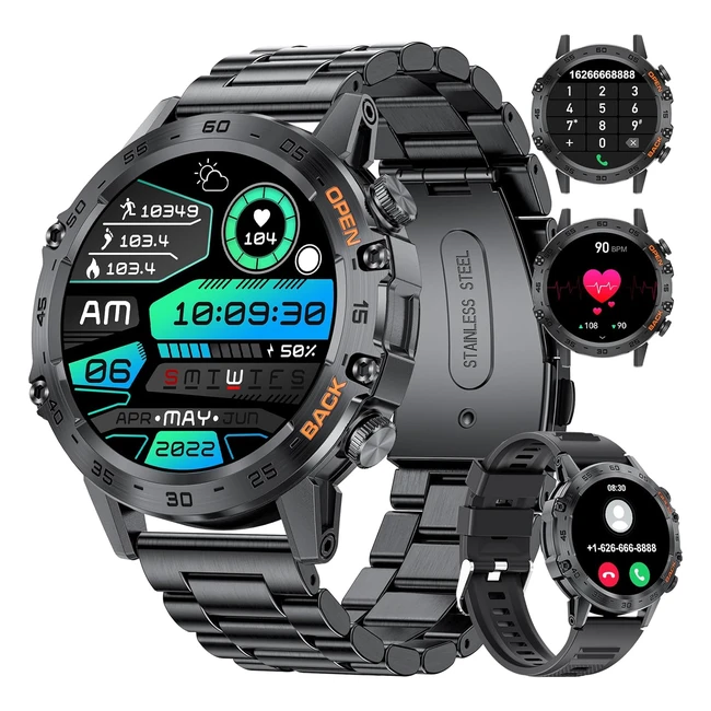Smartwatch Sunkta Uomo - Chiamate e Assistente Vocale - 139 - Sport - SpO2 - Not