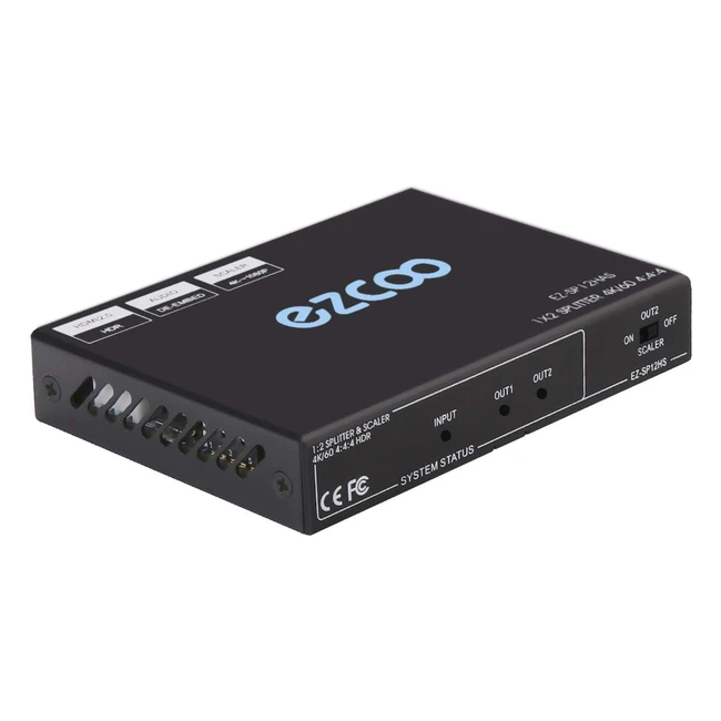 HDMI Splitter 1 in 2 out 4K 60Hz 444 HDR Dolby Vision Dolby Atmos SPDIF 51ch Breakout HDMI Scaler 4K 1080p Sync Firmware Upgrade HDMI 20 Splitter 18 Gbps HDCP22 CEC Slim Case SP12