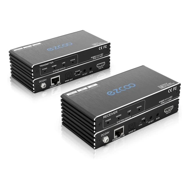 ROFAVEZCO HDMI Extender ARC Ethernet HDBaseT 4K 60Hz HDR10 Cat5e Cat6 SPDIF Audi