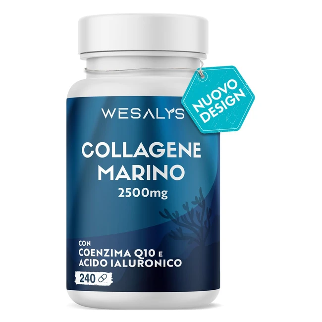 Collagene Marino 2500mg - Integratore Premium per Pelle, Capelli e Articolazioni