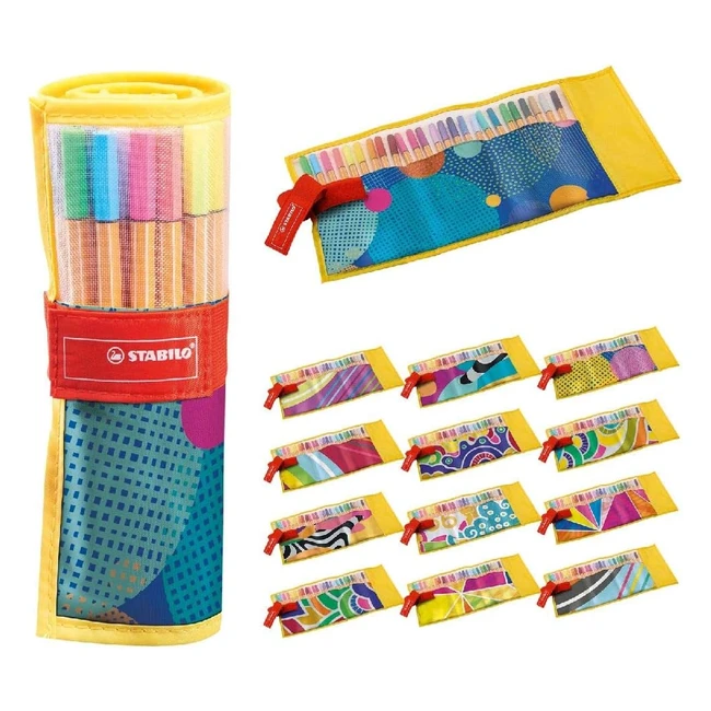 Stylo feutre Stabilo Point 88 Rollerset 25 stylos dont 5 fluo - Edition limite