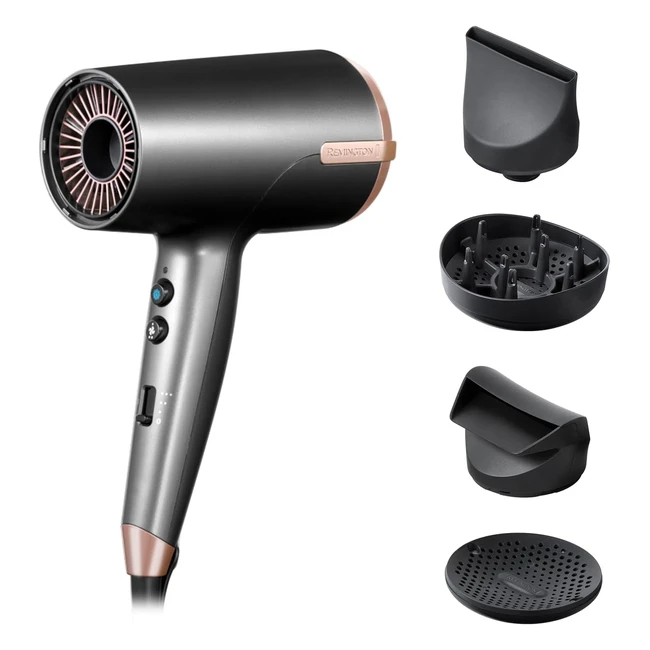 Remington One Dry Style Hair Dryer - Salon Professional Performance with 4 Attac