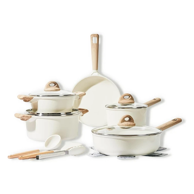 Batería de Cocina Carote 14 Piezas - Antiadherentes - Inducción - 24cm - Ollas - Sartén Wok 28 cm