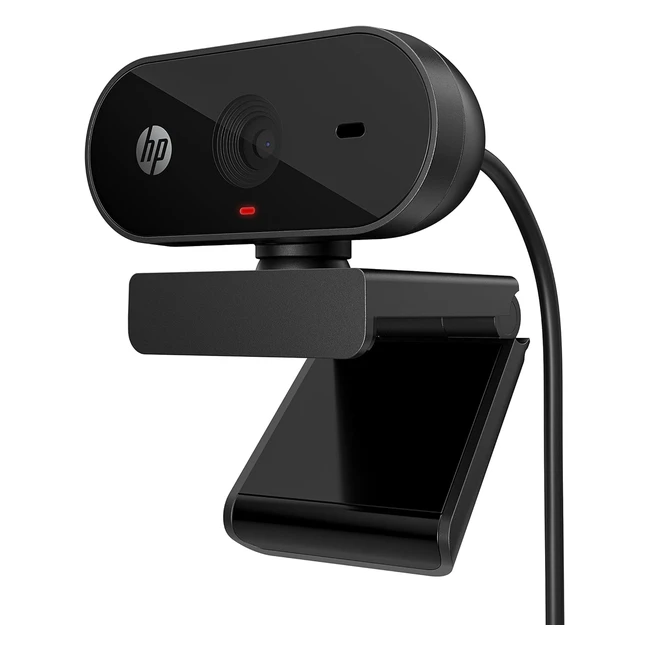 Webcam HP PC 320 FHD 1080p USB Grand Angle - Correction Automatique de Luminosité - Noir
