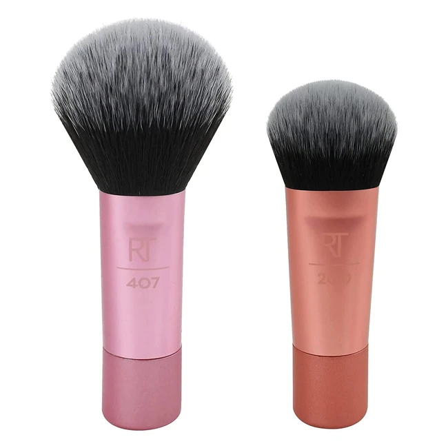 Real Techniques Mini Brush Foundation and Blush Duo - Travel Size Set