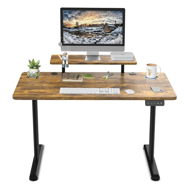 Scrivania regolabile in altezza TriumphKey 120x60 cm - Rustico Marrone