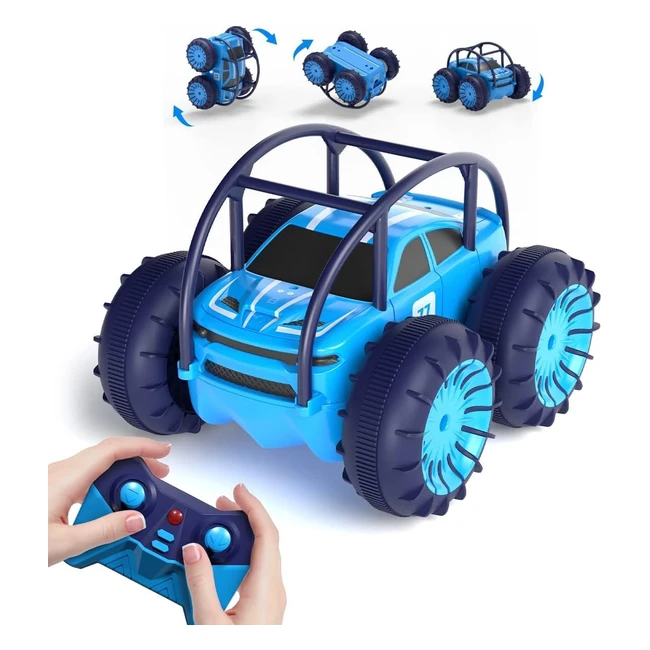 Coche RC Anfibio 360 flips 4WD Offroad 24GHz para nios a partir de 3 aos