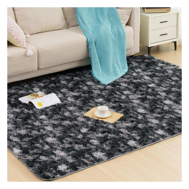 Tapis Salon Moderne Pelucheux 8mm Moelleux Moquette Chambre Dcoration Intrie