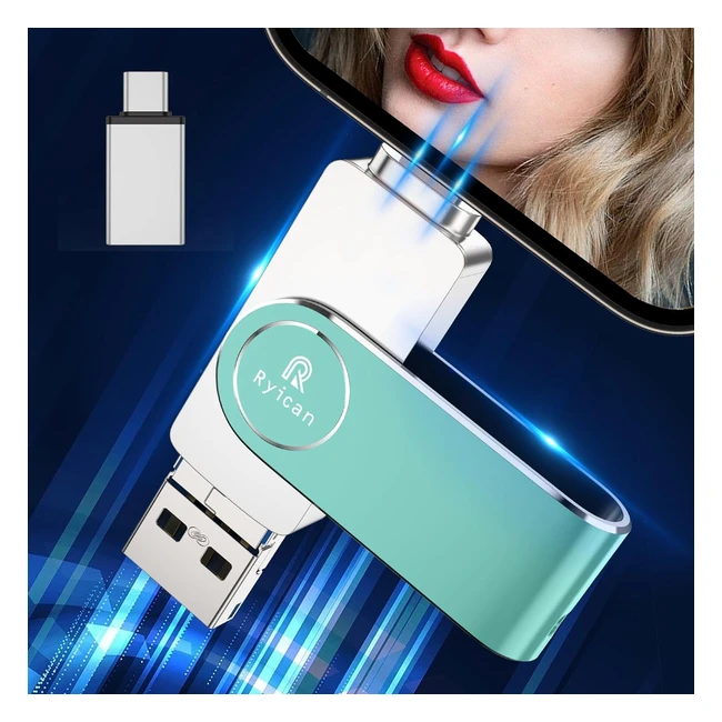 Ryican Memoria USB 512GB 4 in 1 USB 30 Photo Stick Tipo C - Transferencia Rpi