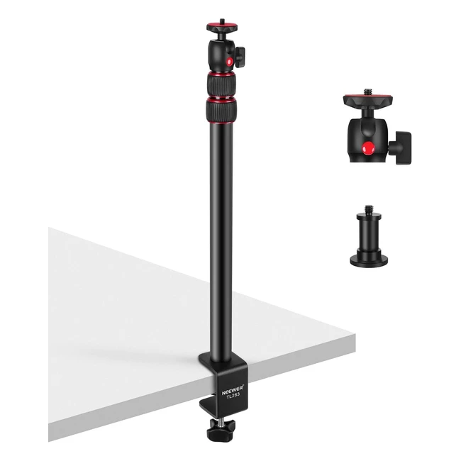 Soporte de escritorio extensible Neewer con cabezal de bola de 14 ajustable de