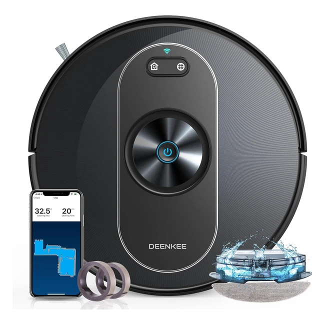 Deenkee D40 Robot Vacuum Cleaner 3000Pa Strong Suction 180 Mins Run Time 3in1 Robotic Vacuums