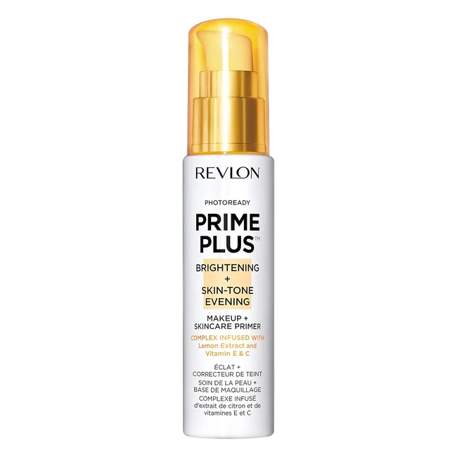 Revlon Prime Plus Makeup Skincare Primer Brightening 30ml - Vitamin C & Lactic Acid