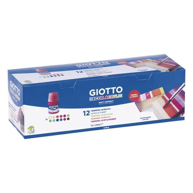 Estuche 12 uds Giotto Decor Acrylic 25ml - Colores finos base agua