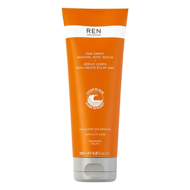 Ren Clean Skincare AHA Smart Renewal Body Serum 200ml - Exfoliating & Hydrating