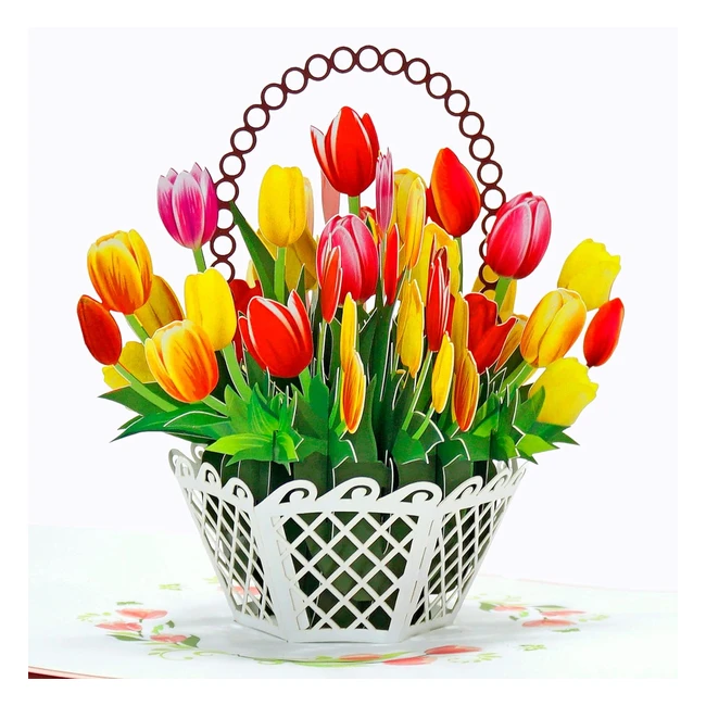 Cutpopup Tulip Flower 3D Cards - Birthday, Mother's Day, Anniversary, Valentines Card - UK