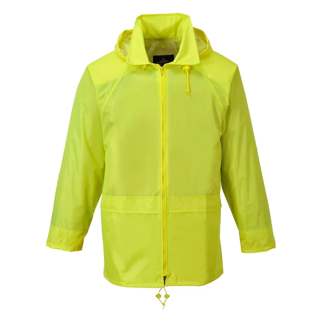 Veste de pluie Portwest S440 pour hommes - Légère et imperméable - Jaune - Taille 4XL