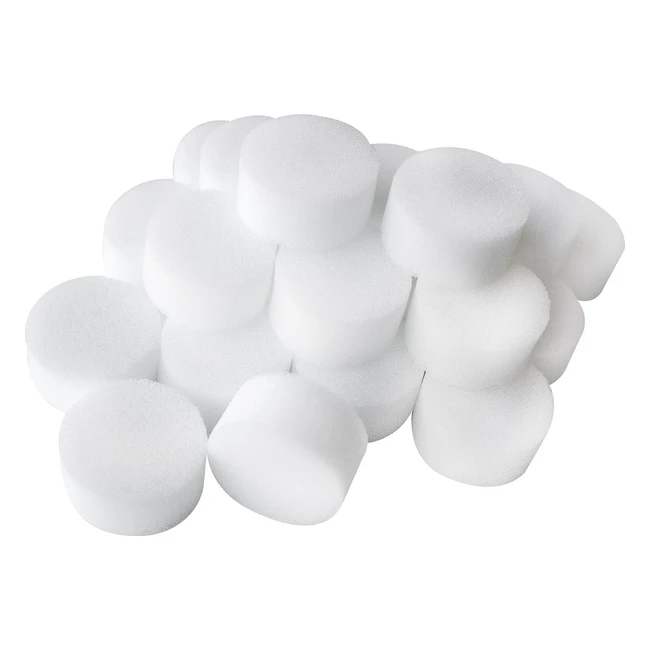 Smiffys Adult Unisex Foam Makeup Sponges White Pack of 25 - 23945 Lightweight  
