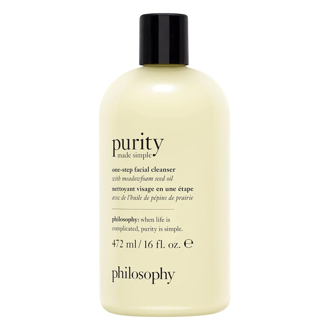 Philosophy Purity Facial Cleanser 472ml - Daily Gentle Face Wash - Ref. 12345 - Hydrating Formula
